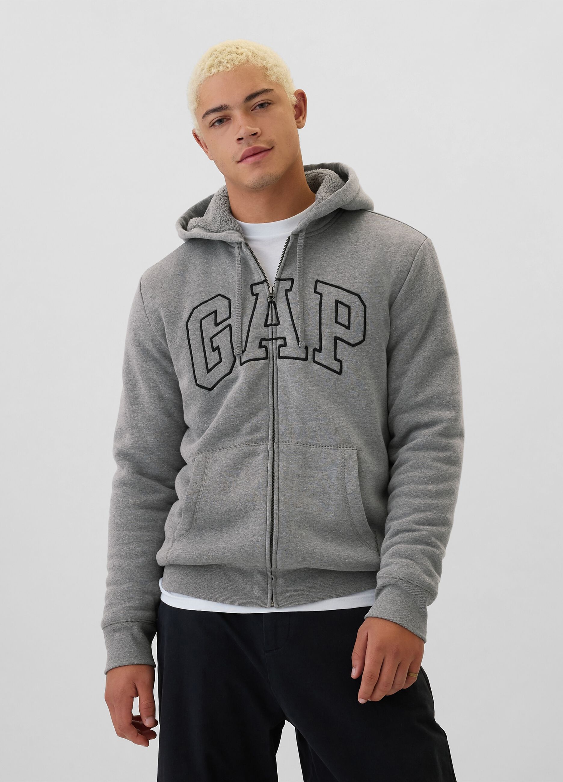 Felpa con cappuccio ricamo logo