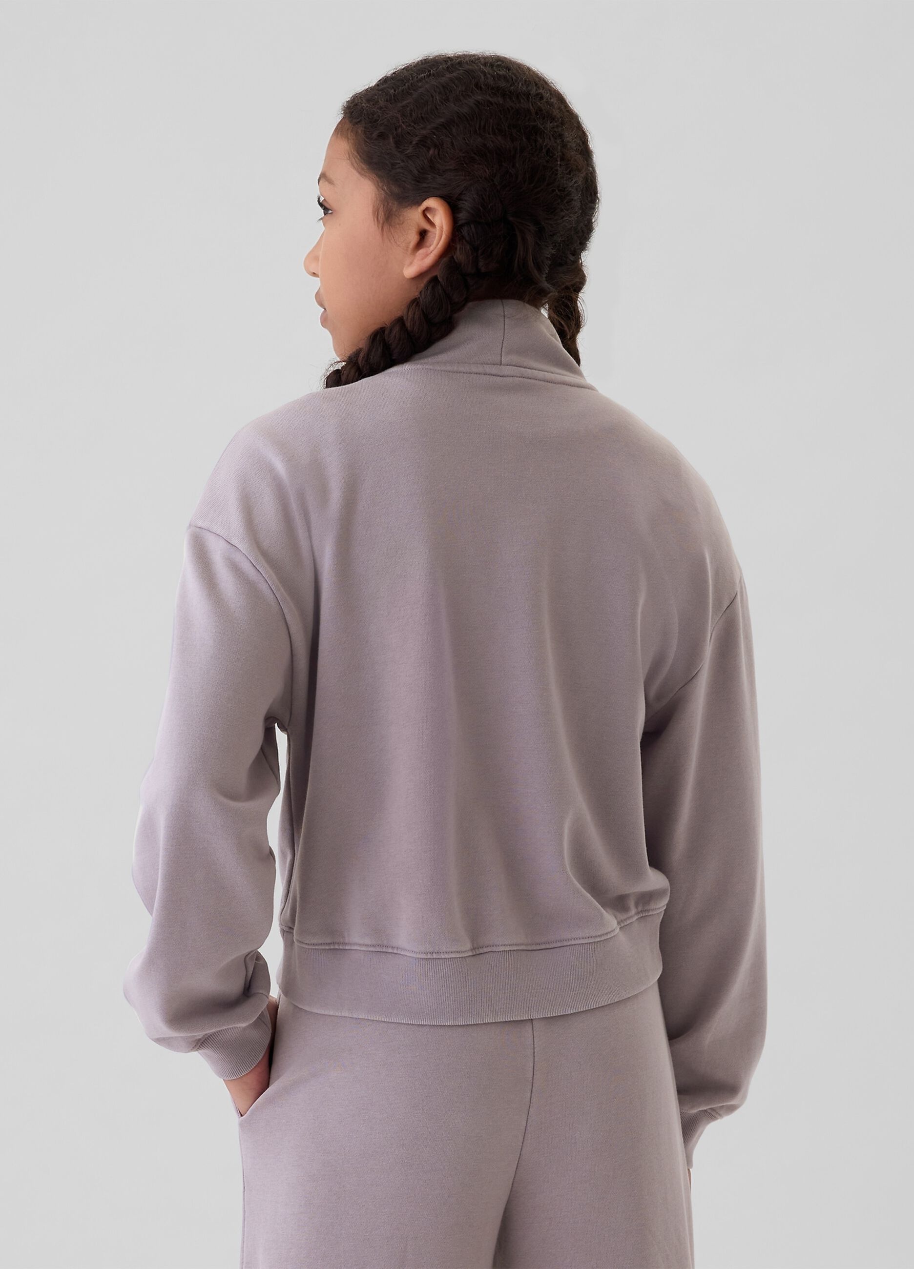 Felpa cropped half-zip_2