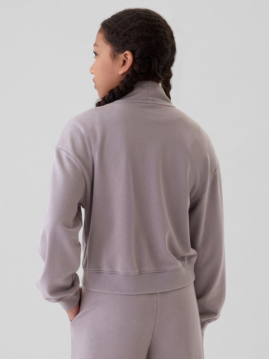 Felpa cropped half-zip Bambina_2