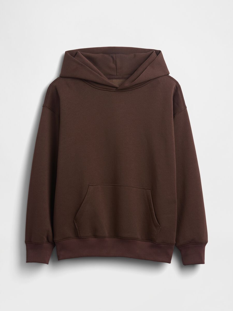 Felpa con cappuccio marrone Bambino_3