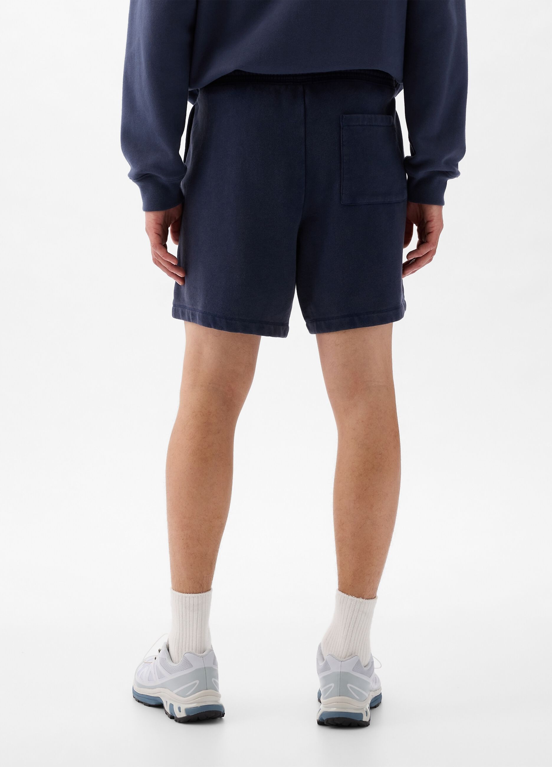 Bermuda jogger in felpa con coulisse_2