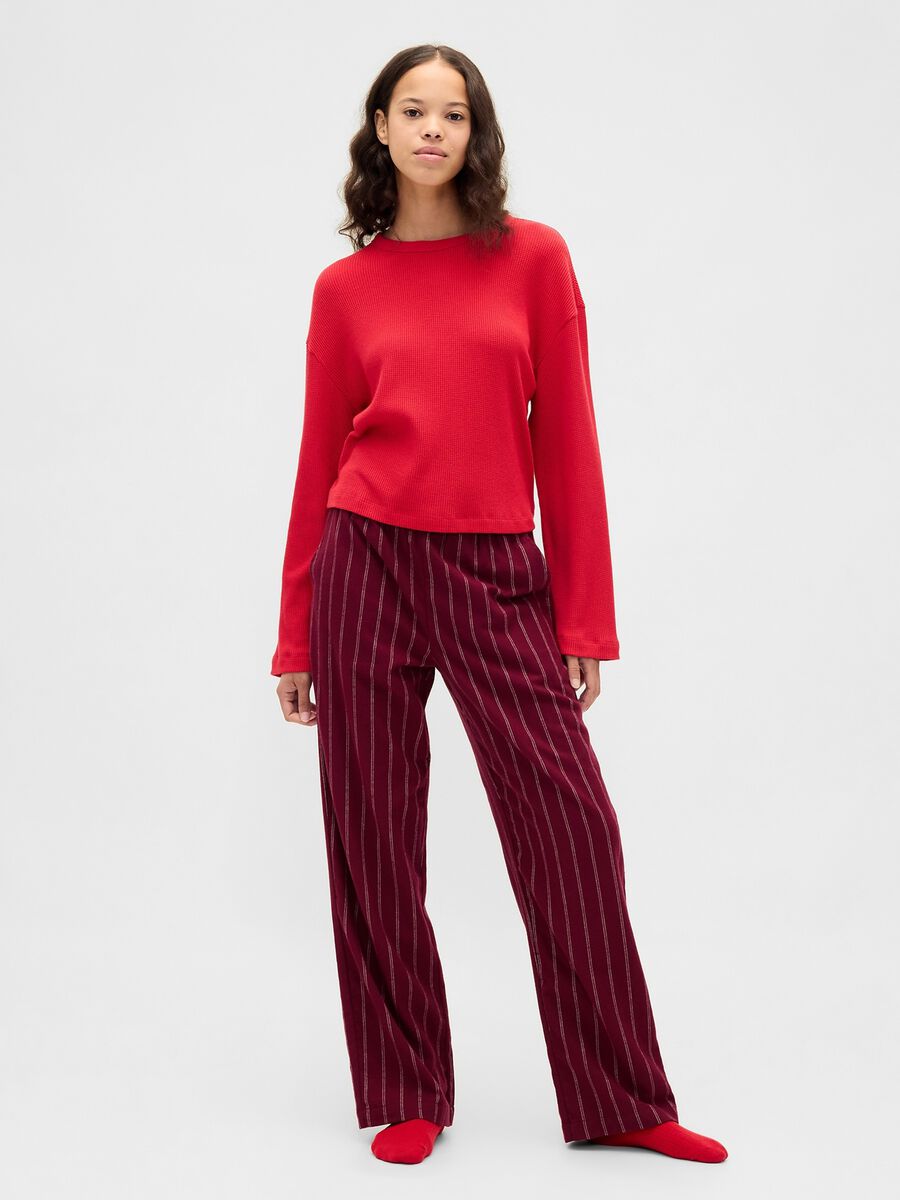 Red Cotton Pyjamas Woman_0