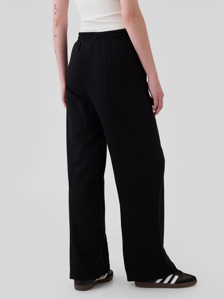 Pantalone joggers straight fit con cuciture in rilievo Donna_2