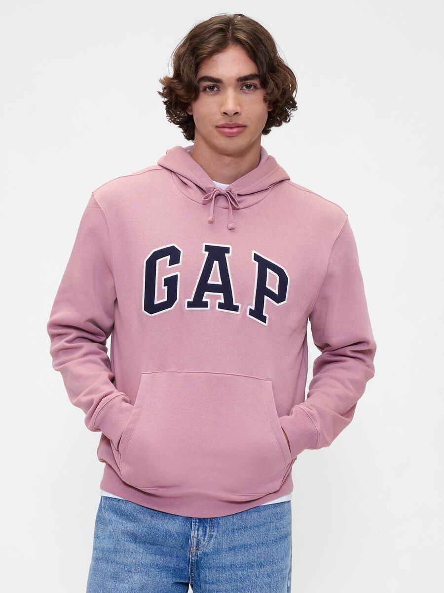 Pink hoodie with logo Man_0