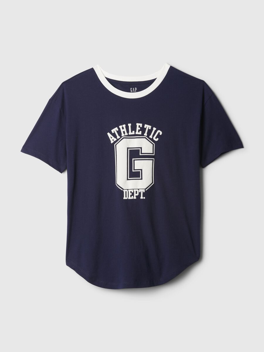 T-shirt in cotone bio stampa logo Athletic Dept. Donna_4