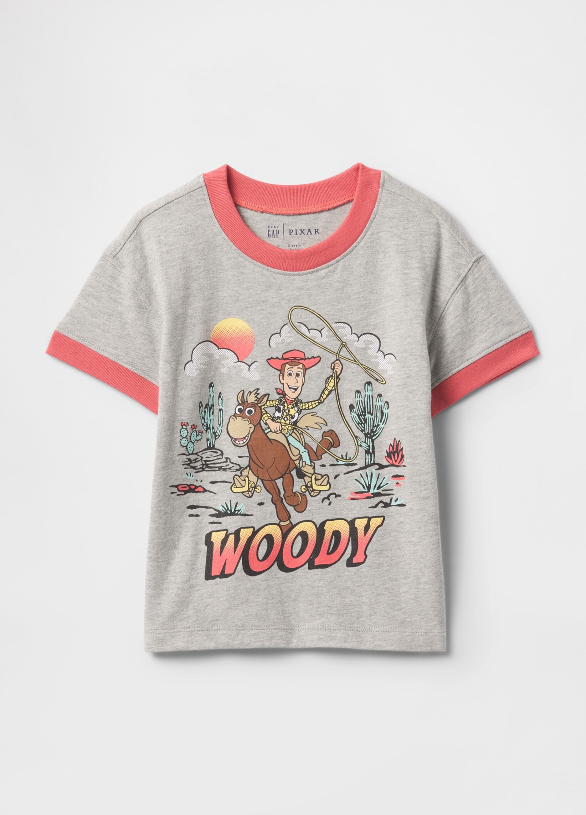 Maglietta grigia con stampa Woody