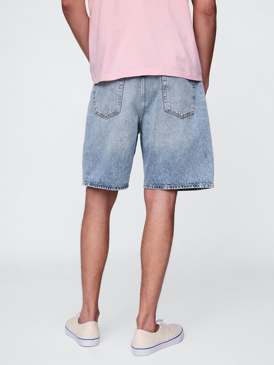 Bermuda in denim azzurro Man_2