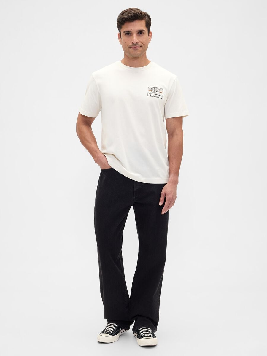 T-shirt in puro cotone con stampa Uomo_2