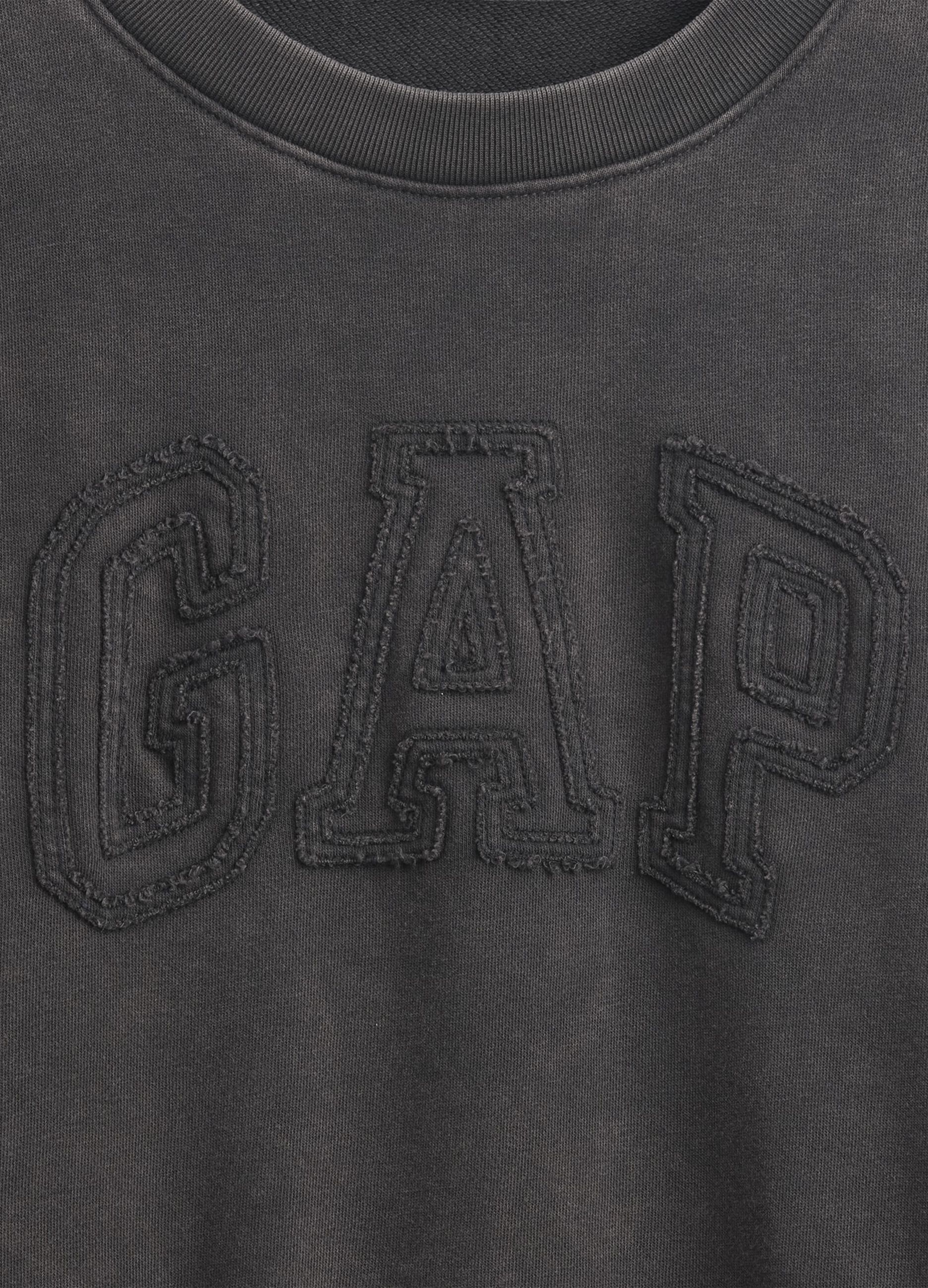 Grey sweatshirt with embroidered logo