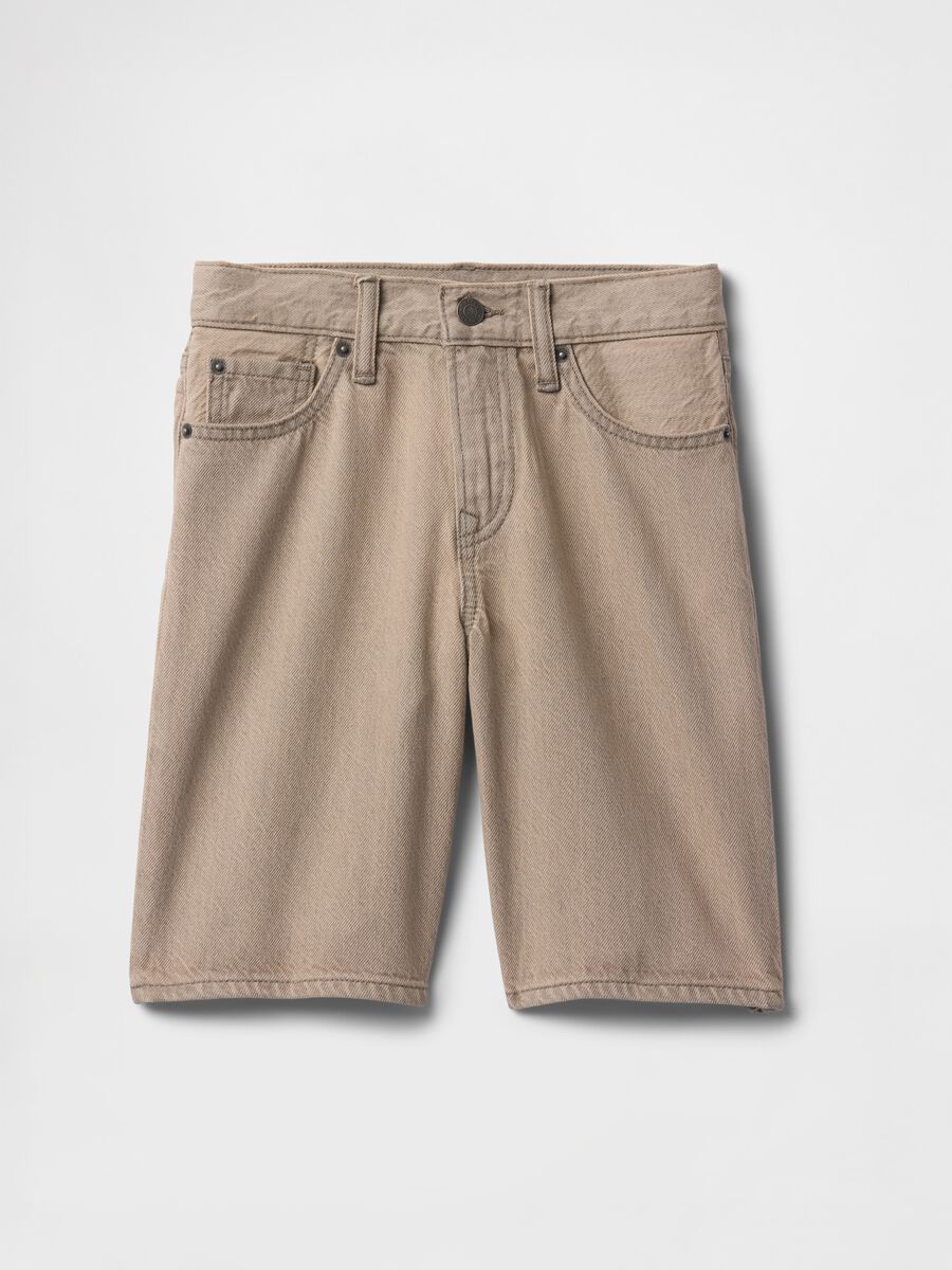 Bermuda beige in denim Bambino_3