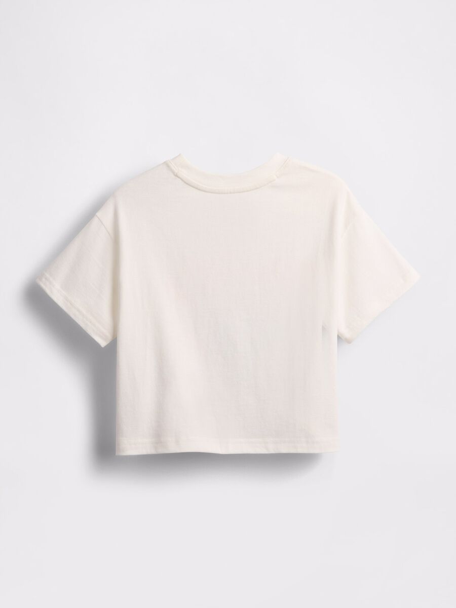 T-shirt corta bianca con stampa GAP Kids Bimba_1