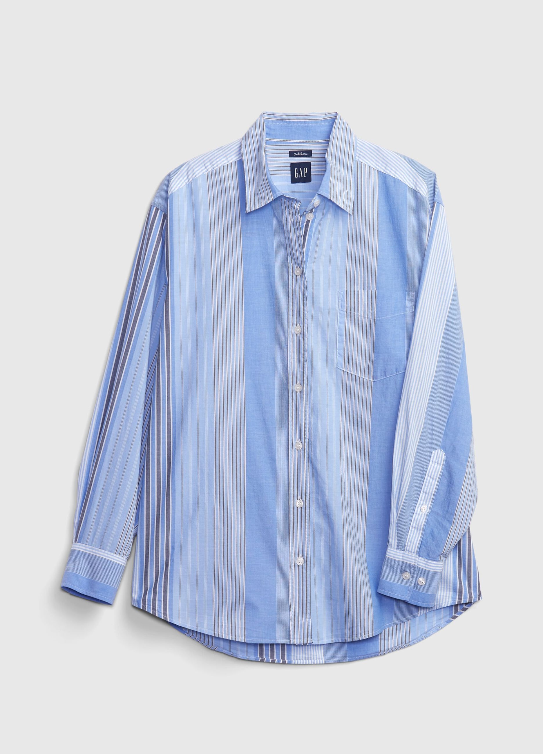 Oversize striped cotton shirt_3