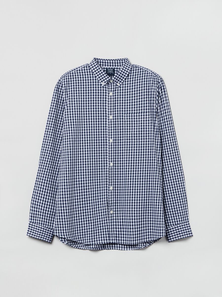 Shirt in Coolmax® fabric with gingham pattern Man_1