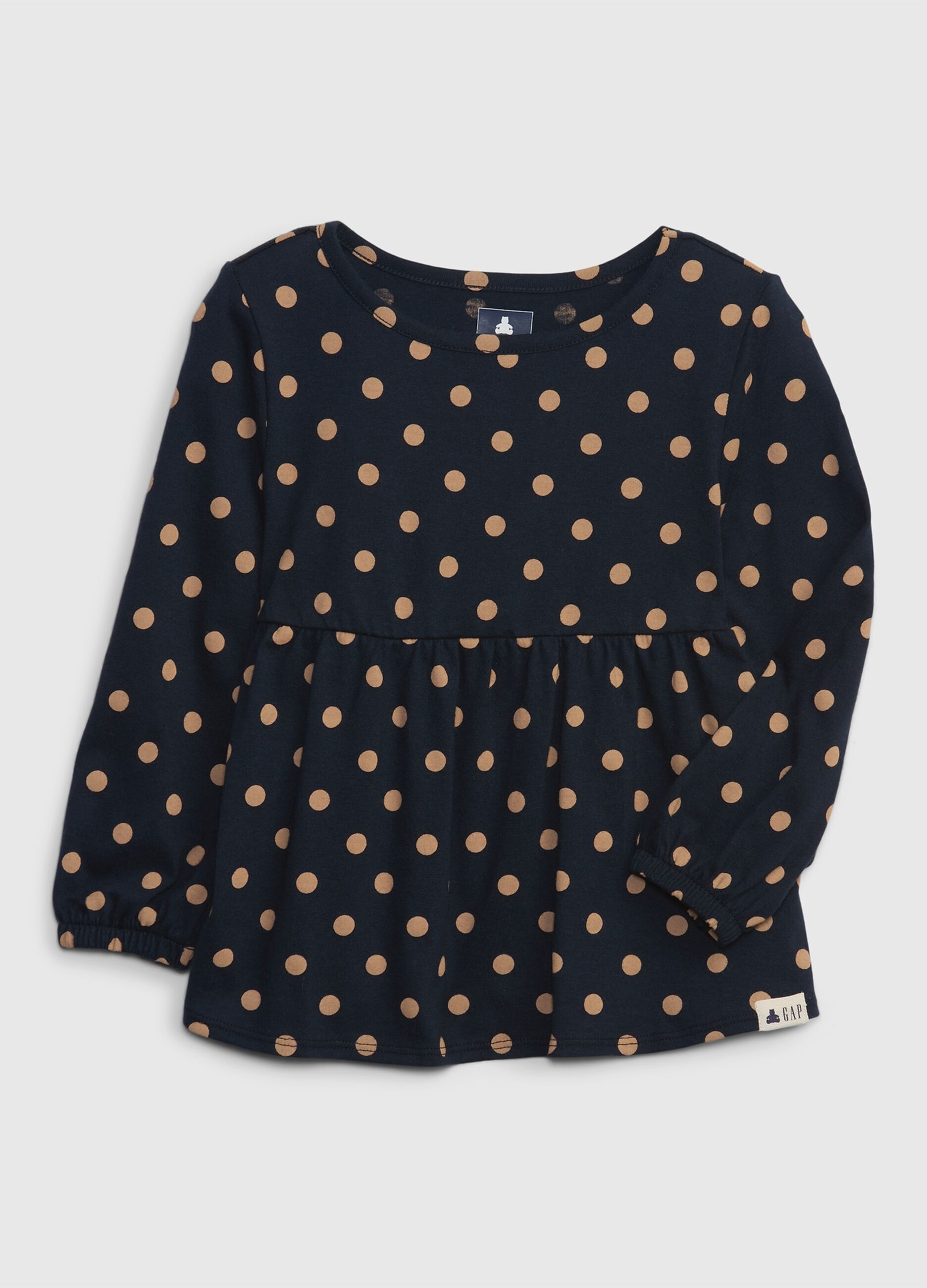 T-shirt a pois con balza