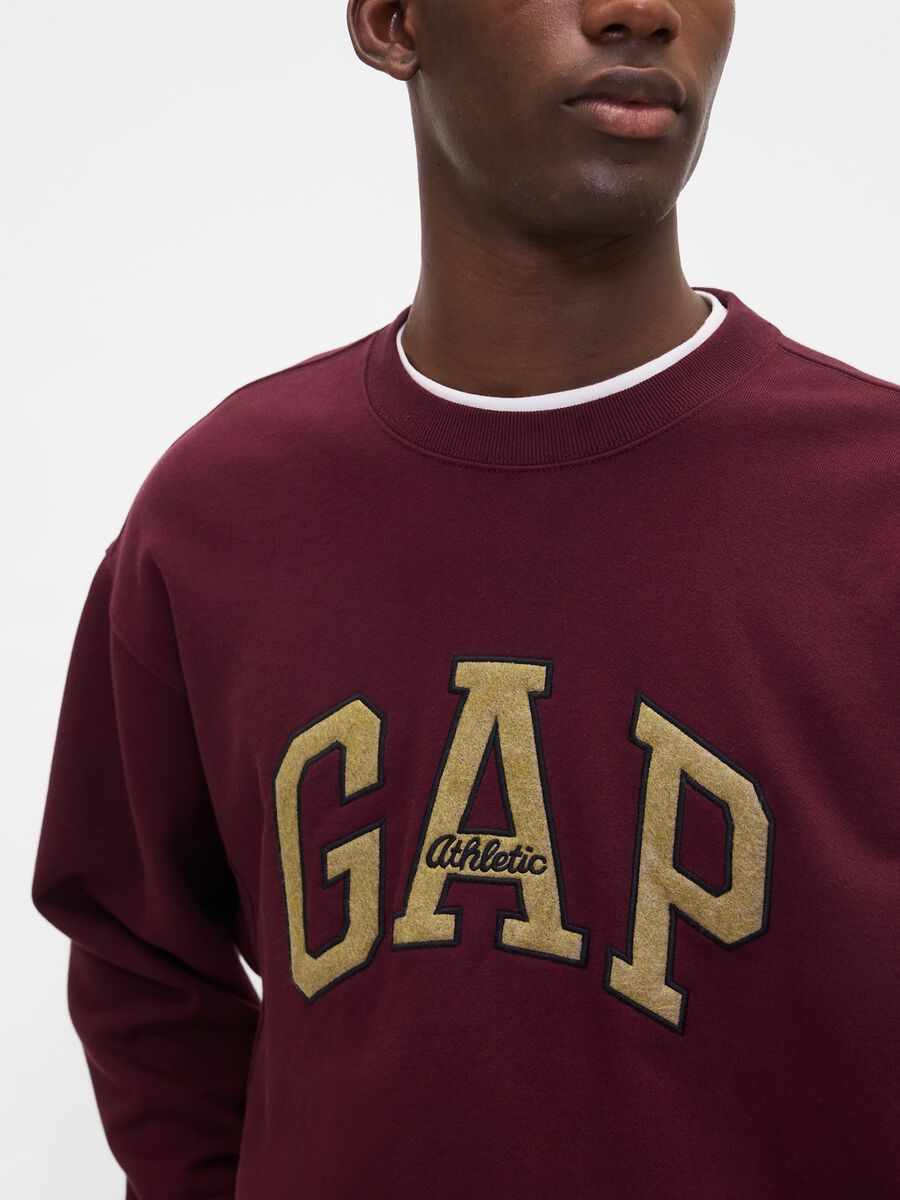 Felpa a girocollo con logo Uomo_3