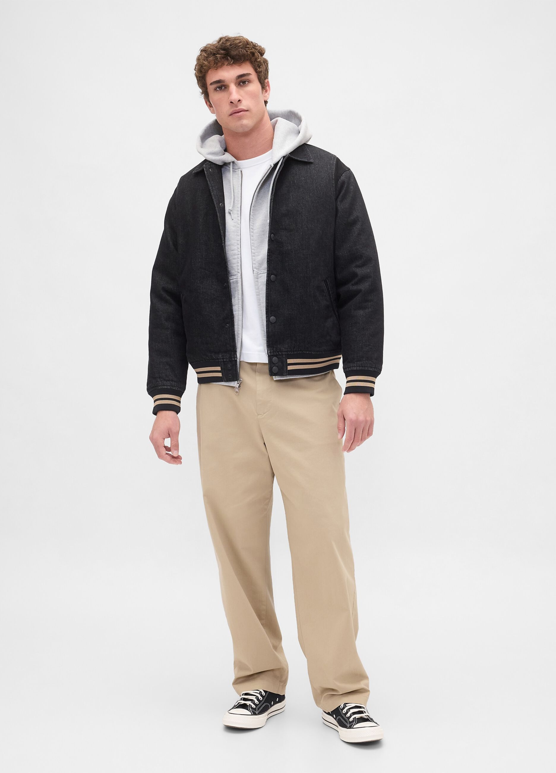 Giacca nera in cotone uomo