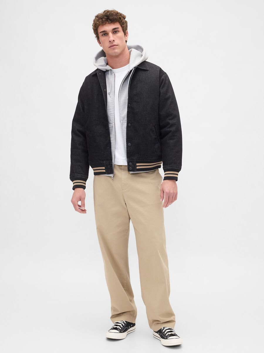 Giacca nera in cotone uomo Uomo_0