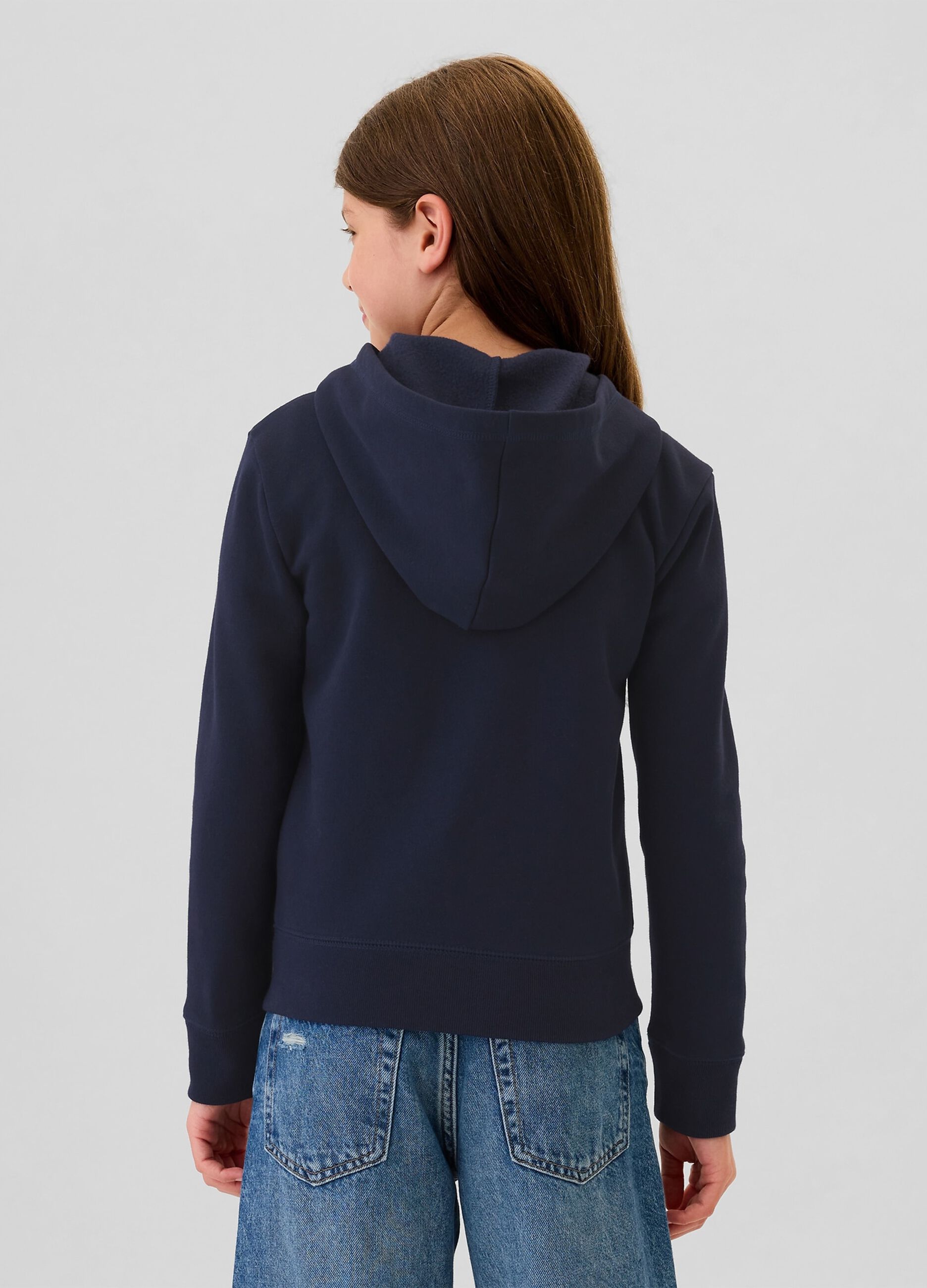 Full-zip con cappuccio e ricamo logo _2