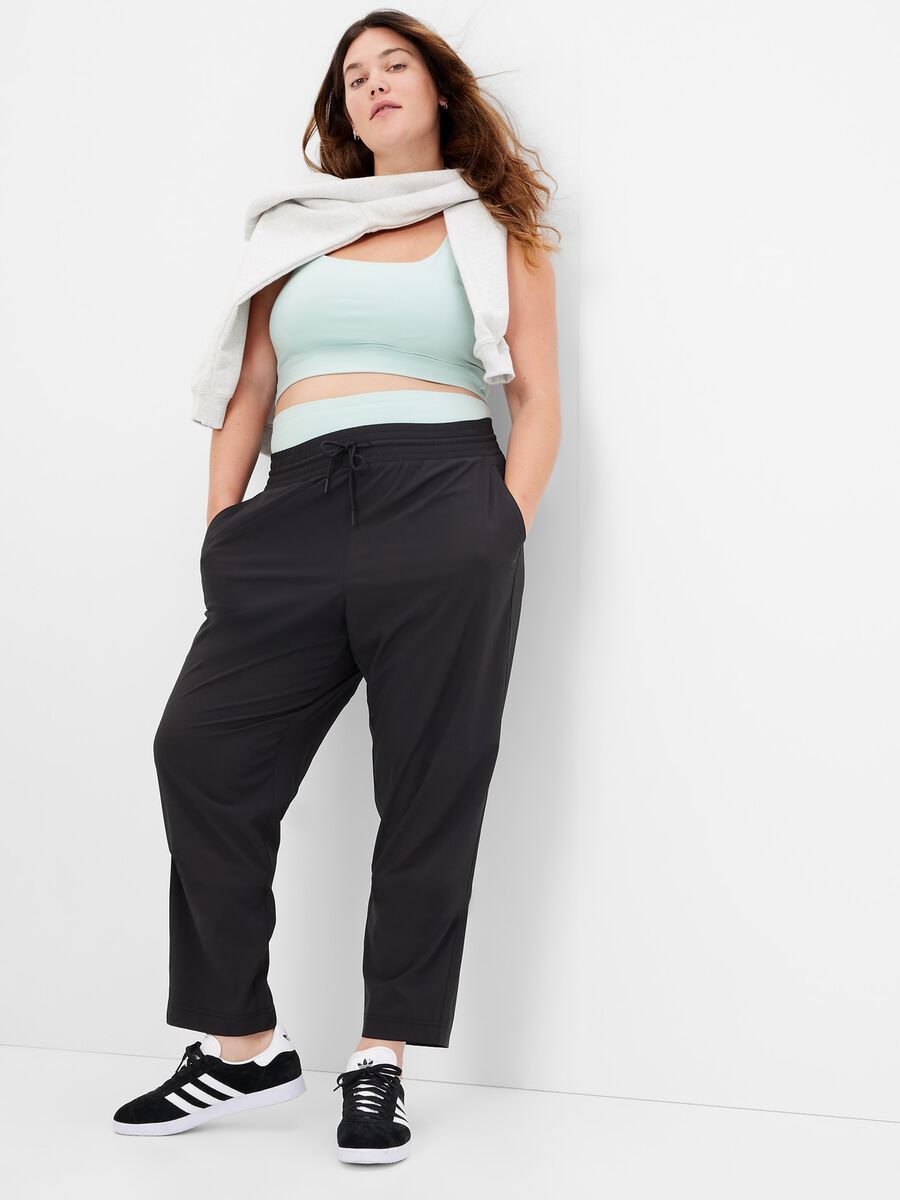 High-rise joggers with drawstring Woman_2
