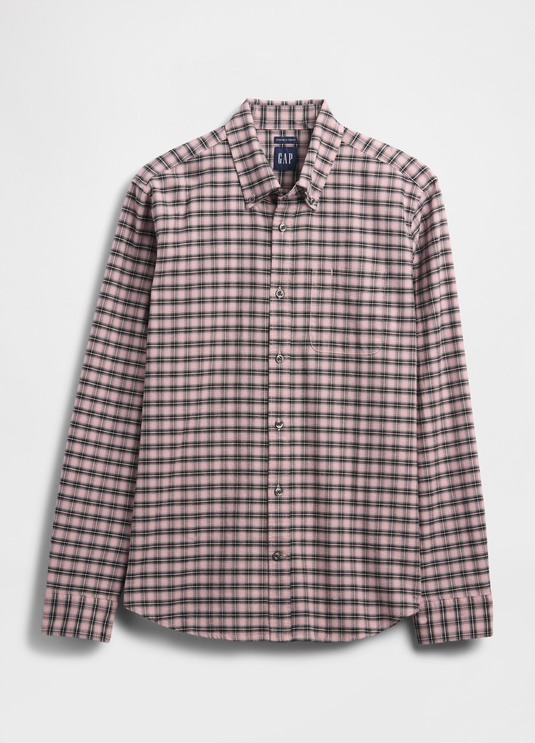 Camicia rosa a quadri elasticizzata_4