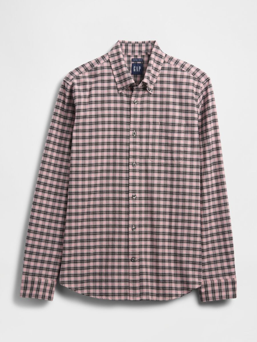 Camicia rosa a quadri elasticizzata Uomo_4