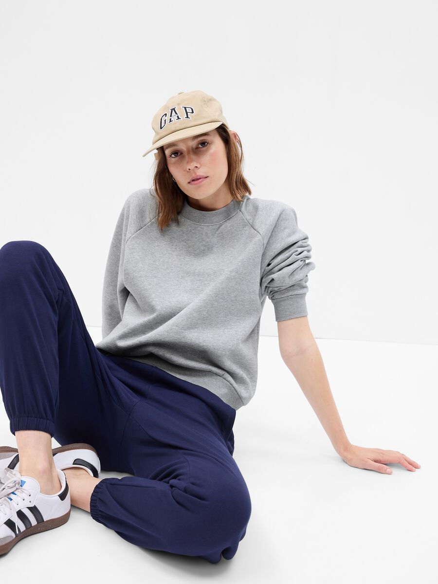 Round-neck sweatshirt with raglan sleeves Woman_0
