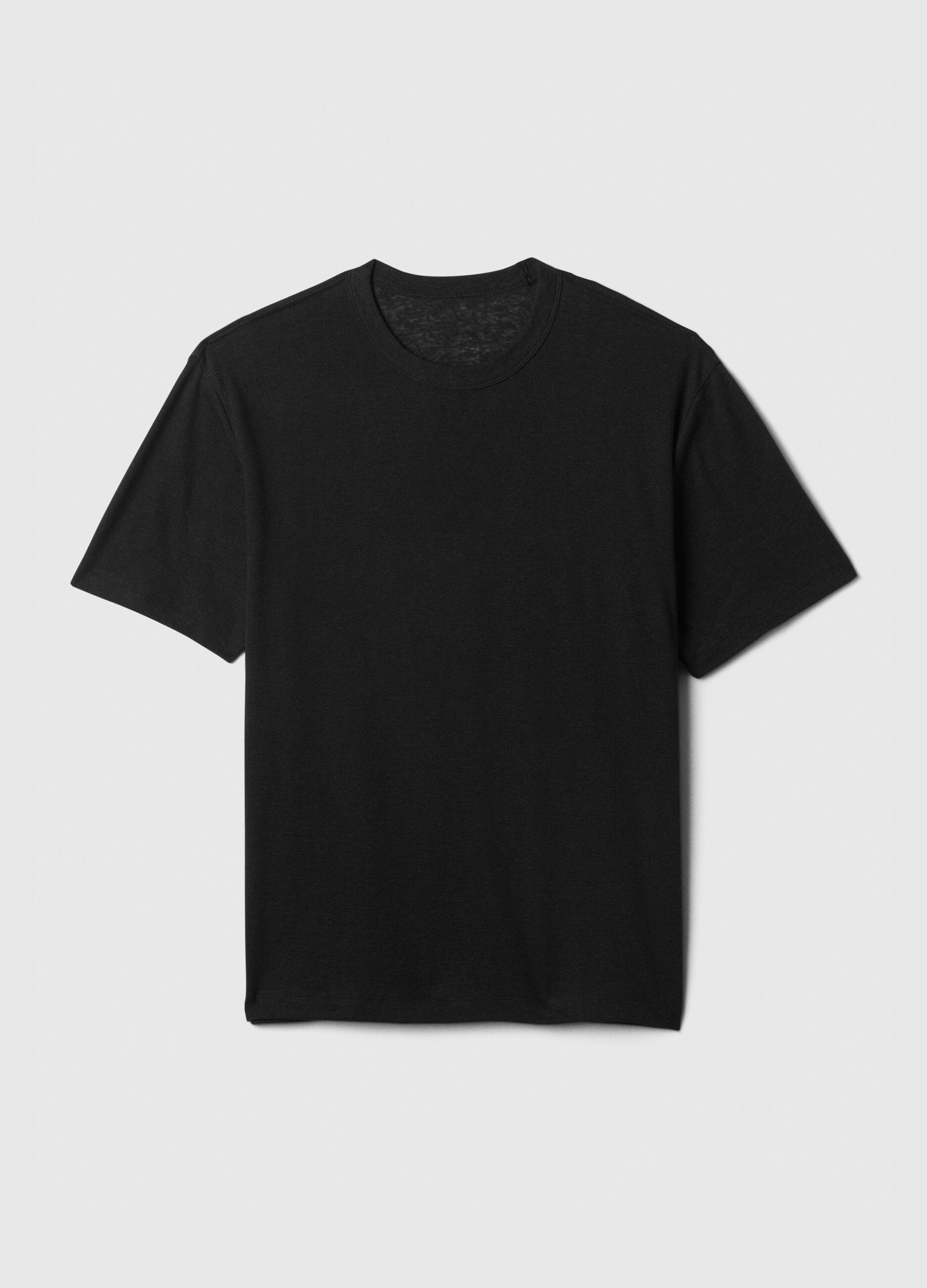 T-shirt in misto lino_3