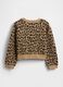 Cardigan marrone in cotone con stampa leopardata_2