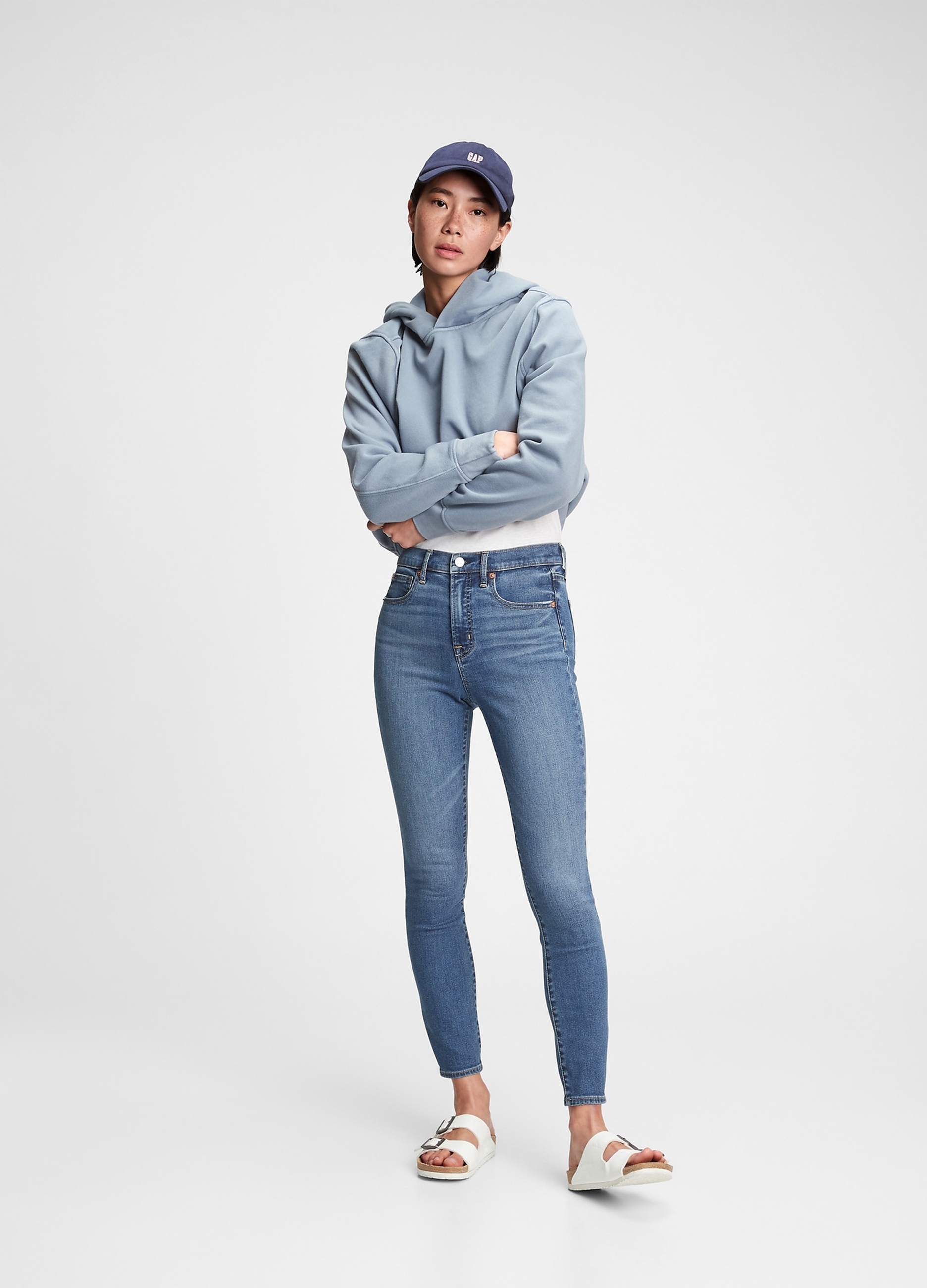 GAP Jeans skinny fit a vita alta con scoloriture Donna Lavaggio medio Taglia 44 REGULAR Recommend