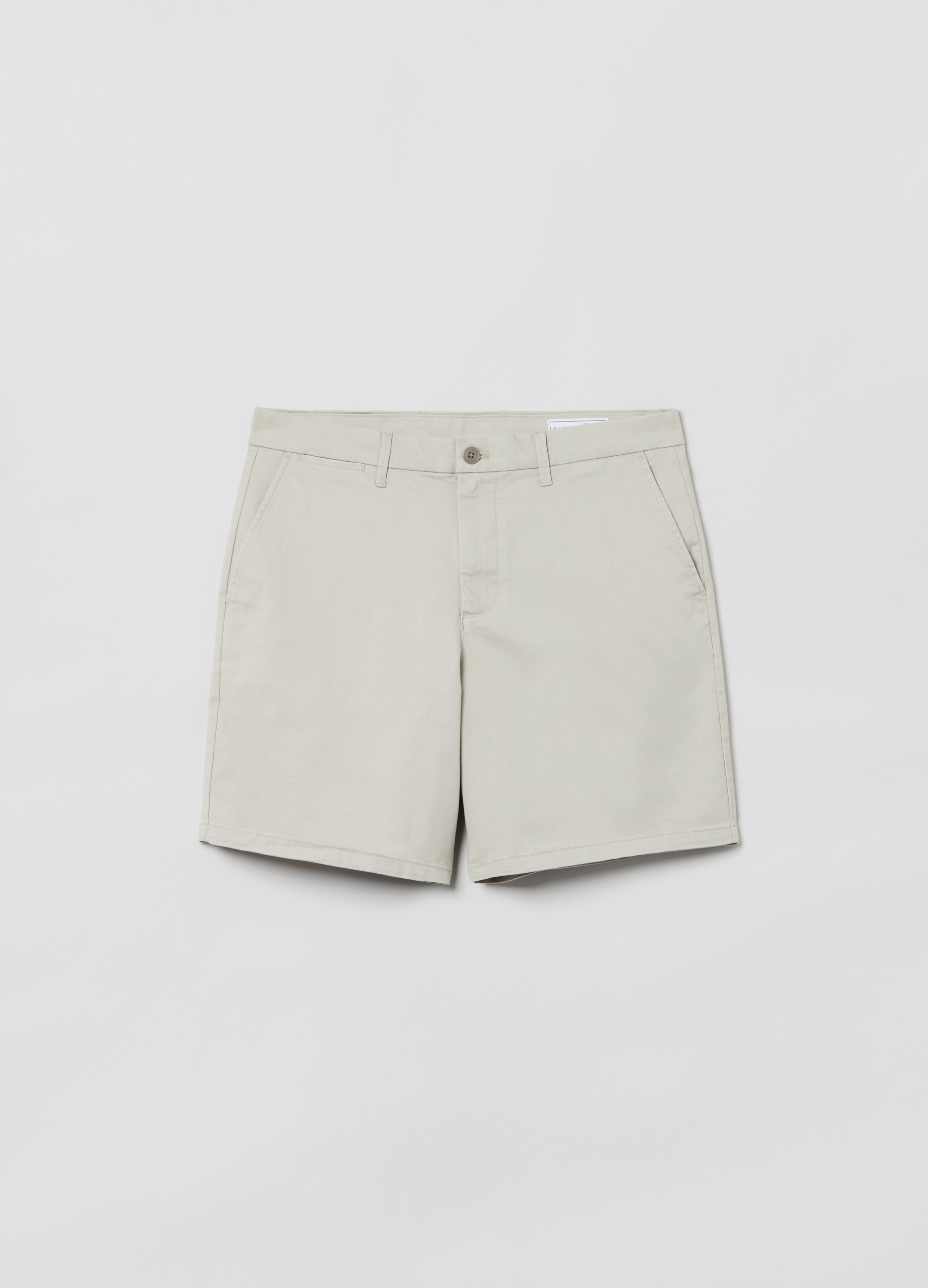 GAP - Shorts in cotone stretch, Uomo, Beige chiaro, Taglia 30