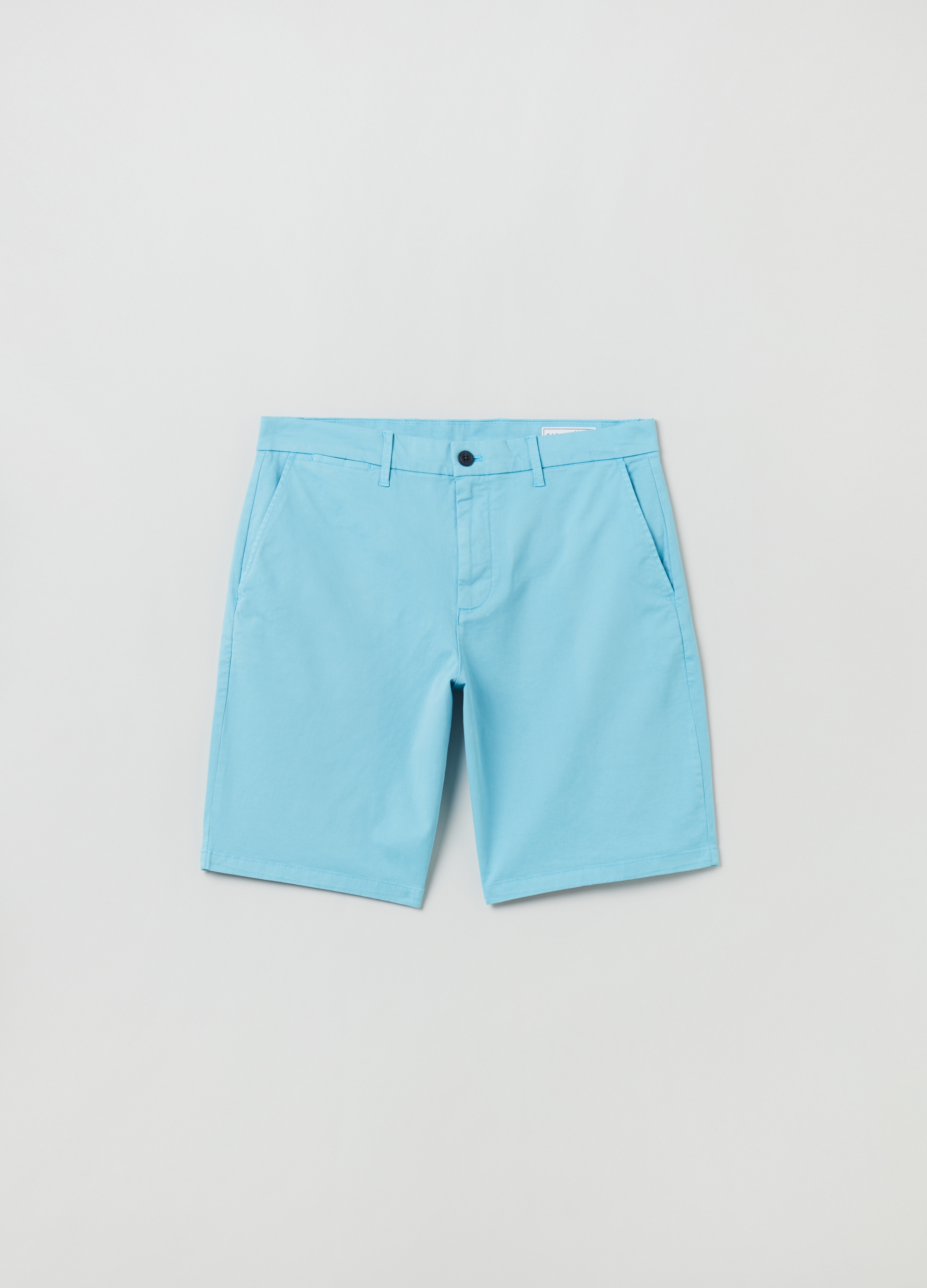 GAP - Bermuda in cotone stretch, Uomo, Azzurro turchese, Taglia 30