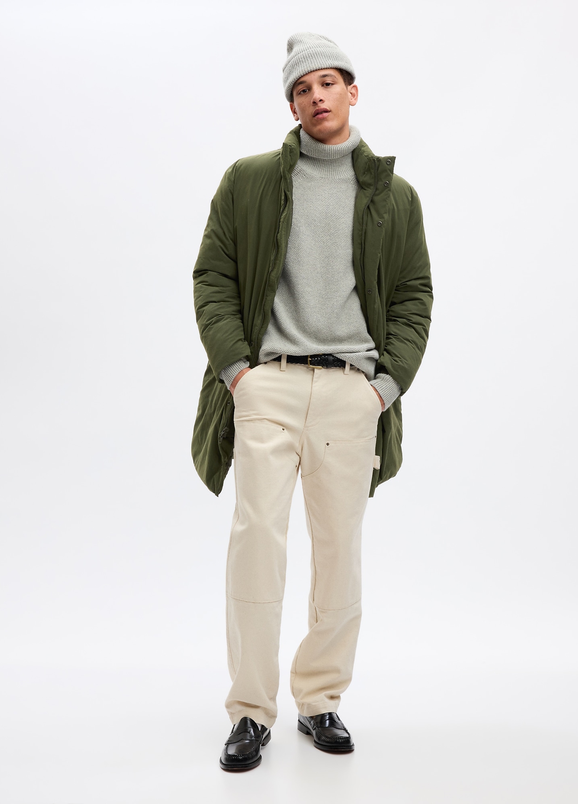 GAP - Pullover con lavorazione a punto riso, Uomo, Grigio chiaro melange, Taglia XS