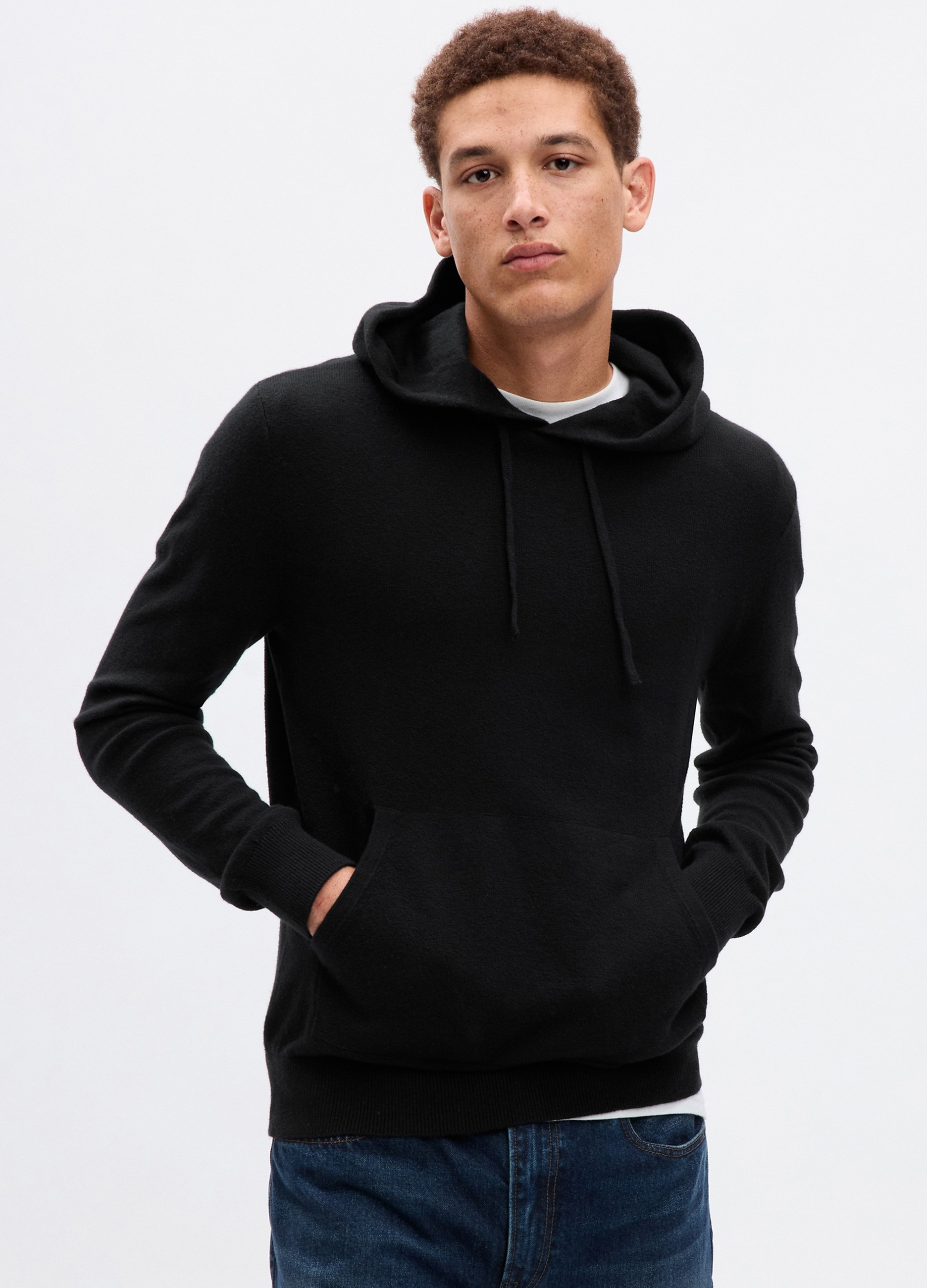 GAP - Maglia con cappuccio, Uomo, Nero, Taglia XS
