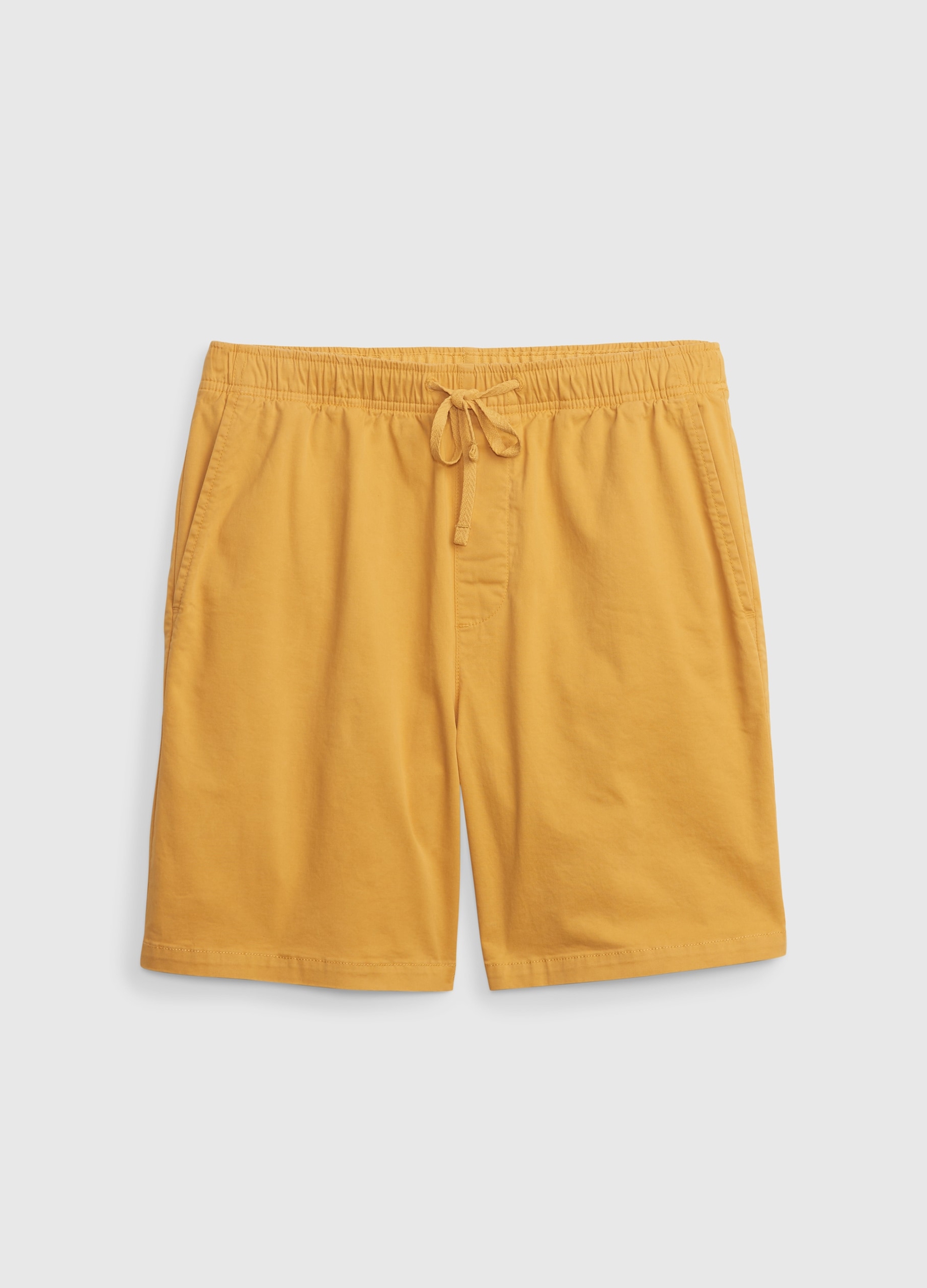 GAP - Shorts in cotone stretch con coulisse, Uomo, Giallo girasole, Taglia L
