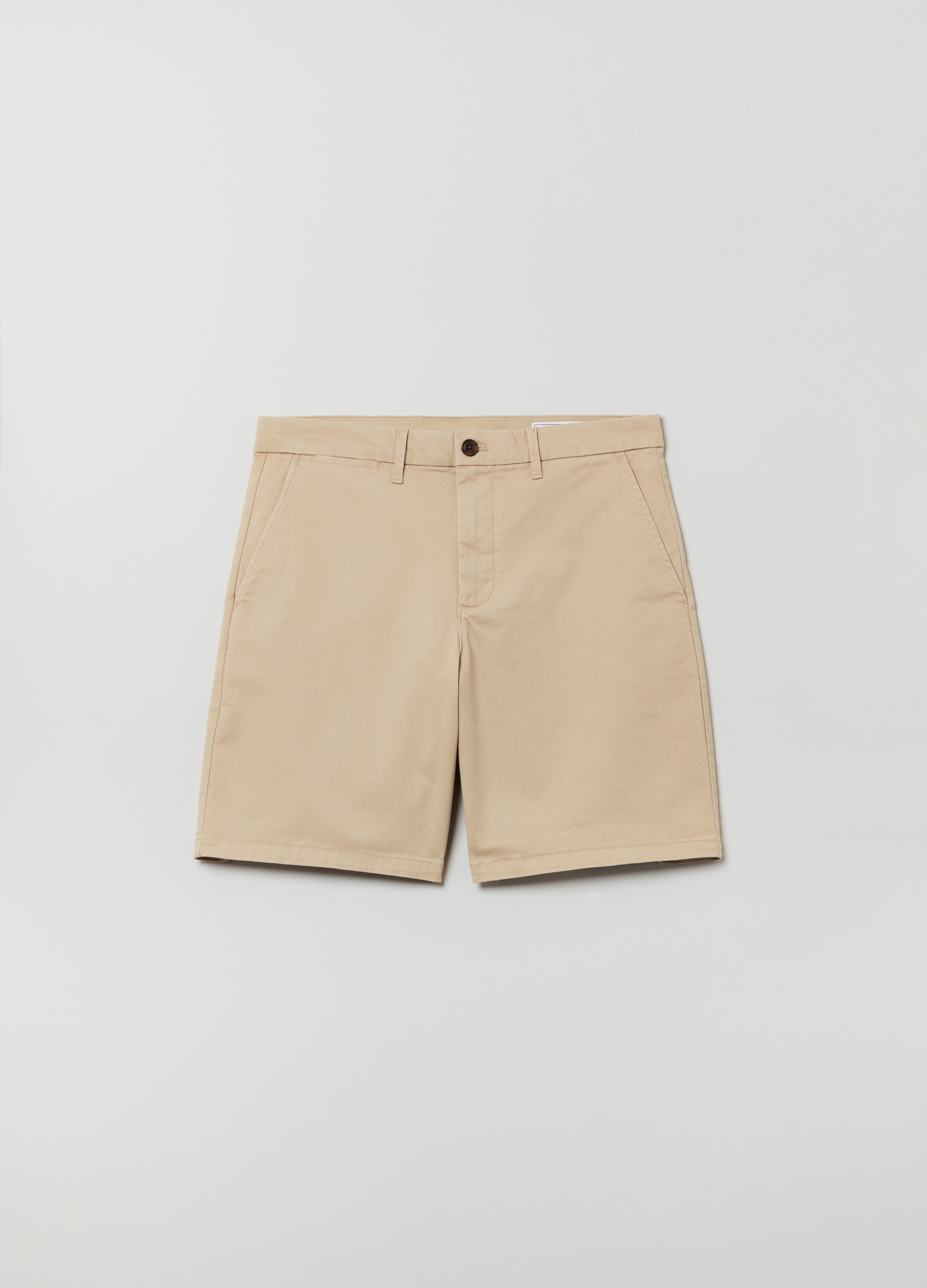 GAP - Bermuda in cotone stretch, Uomo, Beige, Taglia 34